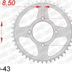 AFAM Tandwiel Achterzijde Staal 43T - 428