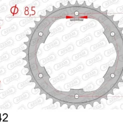 AFAM Tandwiel Achterzijde Staal 42T - 525 8.5MM
