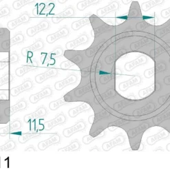 AFAM Tandwiel Voorzijde 11T - 420