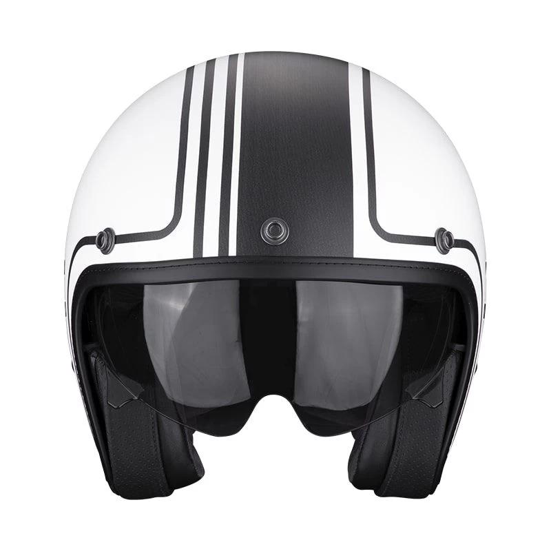 Scorpion Belfast Evo Retrol Motorhelm -Ktm-Verkoopwinkel scorpion belfast evo retrol blanc mat argent 1 202a