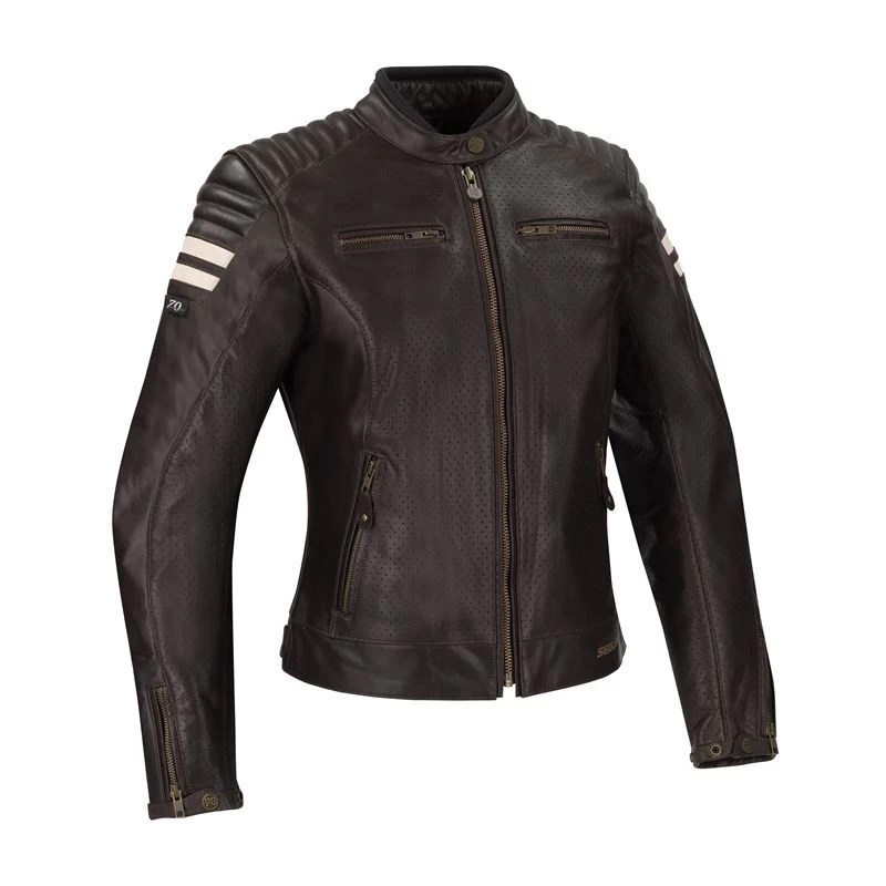 Segura Lady Stripe Perfo Motorjas Segura Lady Stripe Perfo Motorjas -Ktm-Verkoopwinkel segura lady stripe perfo bruin beige 1 0ded